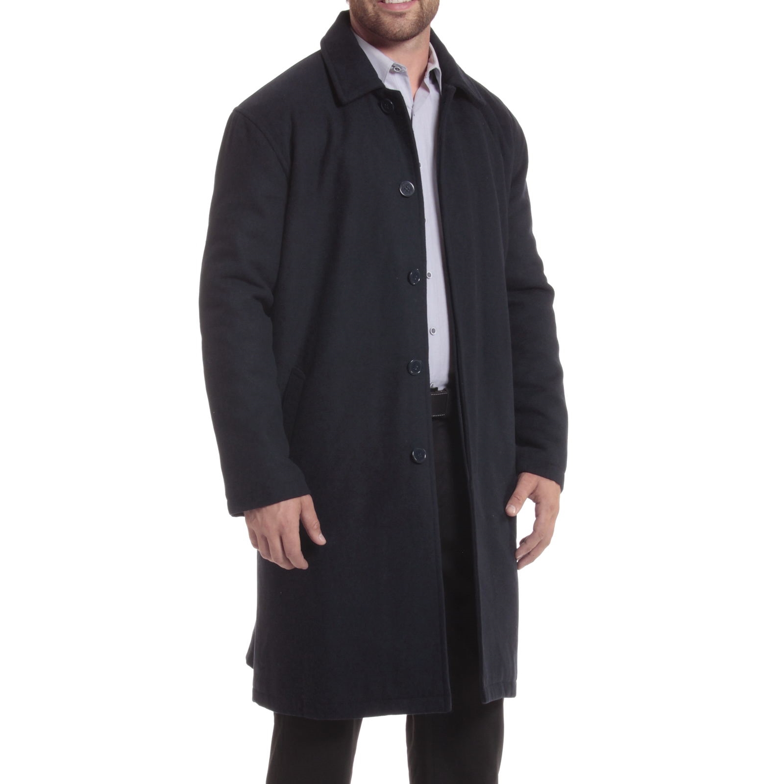 Alpine Swiss Mens Zach Knee Length Jacket Top Coat Trench Wool Blend